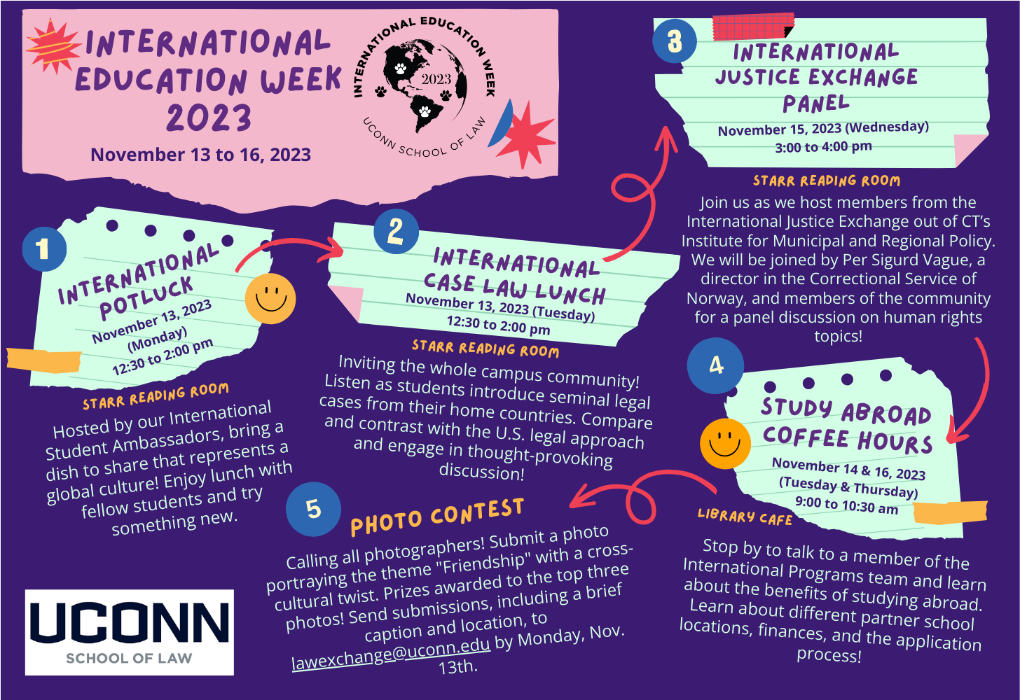 Flyer with dates for International Education Week